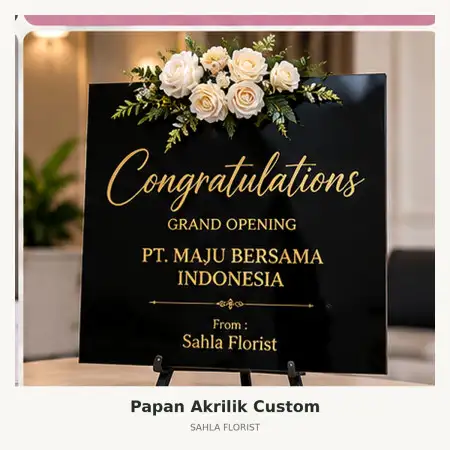 Papan Bunga Akrilik Batam